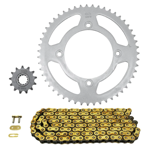 Kit chaîne Afam 420 renforcé 13/51 or Beta RR Enduro 50 Kit chaîne Afam 420 renforcé 13/51 or Beta RR Enduro 50