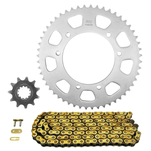 Kit chaîne Afam 420 renforcé or Rieju MRT SM 50 Kit chaîne Afam 420 renforcé or Rieju MRT SM 50