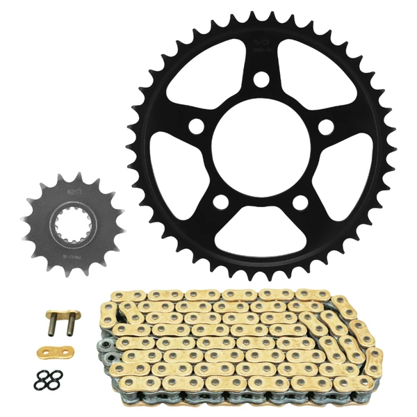Kit chaîne Afam 525 hyper renforcé 16/42 or Honda CRF Africa Twin 1100 Kit chaîne Afam 525 hyper renforcé 16/42 or Honda CRF Africa Twin 1100