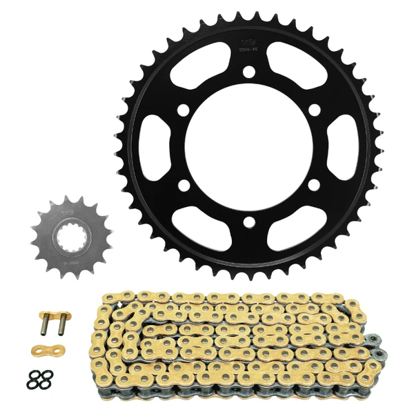Kit chaîne Afam 525 super renforcé 16/45 or Yamaha Tracer 900 Kit chaîne Afam 525 super renforcé 16/45 or Yamaha Tracer 900