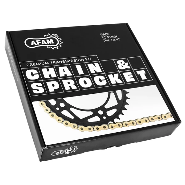 Kit chaîne Afam 525 super renforcé 16/45 or Yamaha Tracer 900 Kit chaîne Afam 525 super renforcé 16/45 or Yamaha Tracer 900 – Image 2