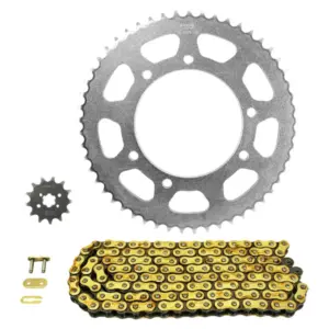Kit chaîne Afam 420 renforcé or 13/53 Derbi Senda 50