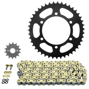 Kit chaîne Afam 520 14/43 renforcé or Kawasaki Z 500