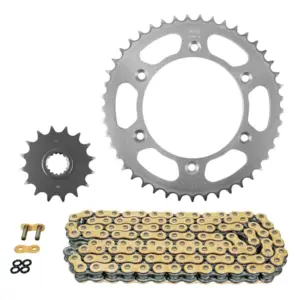 Kit chaîne Afam 520 hyper renforcé 16/45 or CF Moto 800