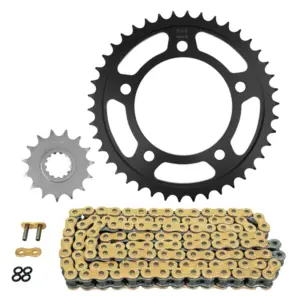Kit chaîne Afam 525 super renforcé 15/42 or Honda CBR CB 650