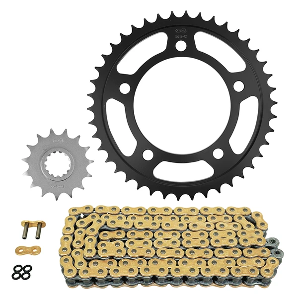 Kit chaîne Afam 525 super renforcé 15/42 or Honda CBR CB 650 Kit chaîne Afam 525 super renforcé 15/42 or Honda CBR CB 650