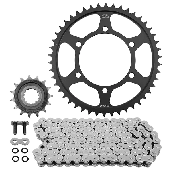 Kit chaîne JT Sprockets 525 VX3 15/46 renforcé Yamaha Ténéré 700 Kit chaîne JT Sprockets 525 VX3 15/46 renforcé Yamaha Ténéré 700