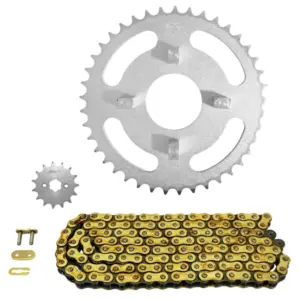 Kit chaîne Afam 420 renforcé 15/41 or Honda ST Dax 50