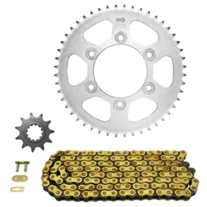 Kit chaîne Afam 420 renforcé or 11/48 Rieju RR Spike SM 50