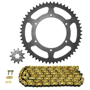 Kit chaîne Afam 420 renforcé 12/53 or Derbi GPR 50