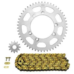 Kit chaîne Afam 420 renforcé 12/51 or Beta RR Enduro 50