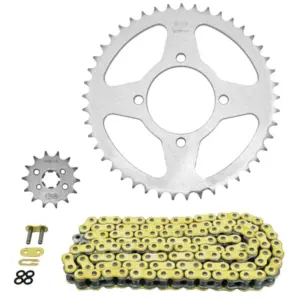 Kit chaîne Afam 428 renforcé 14/45 or Yamaha YBR 125