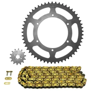 Kit chaîne Afam 420 renforcé 11/53 or Gilera SMT Racing 50