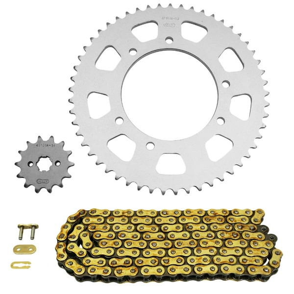 Kit chaîne Afam 420 14/53 or renforcé Gilera SMT SM 50 Kit chaîne Afam 420 14/53 or renforcé Gilera SMT SM 50