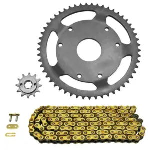 Kit chaîne Afam 420 renforcé 12/53 or Derbi Senda R 50