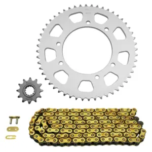 Kit chaîne Afam 420 12/52 renforcé Peugeot XP6 Enduro 50