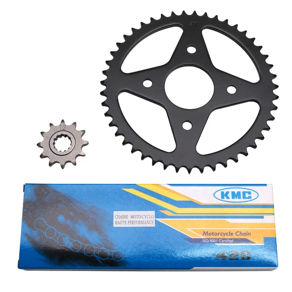 Kit chaîne P2R 420 12/47 moto 50 boîte Kit chaîne P2R 420 12/47 moto 50 boîte